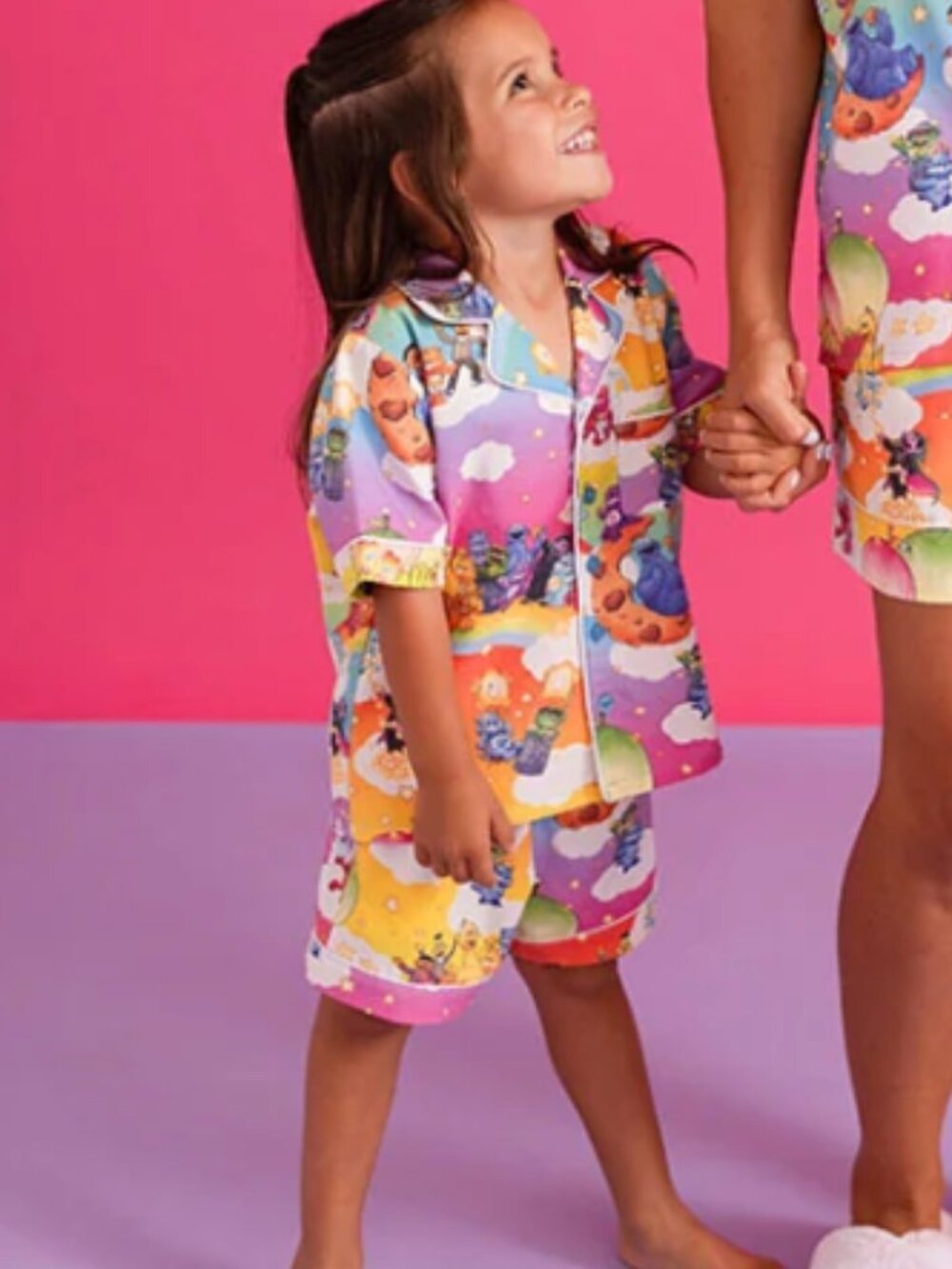 Cloudco Orange Short Sleeve Care Bears™ x Sesame Friends Kids Pajamas